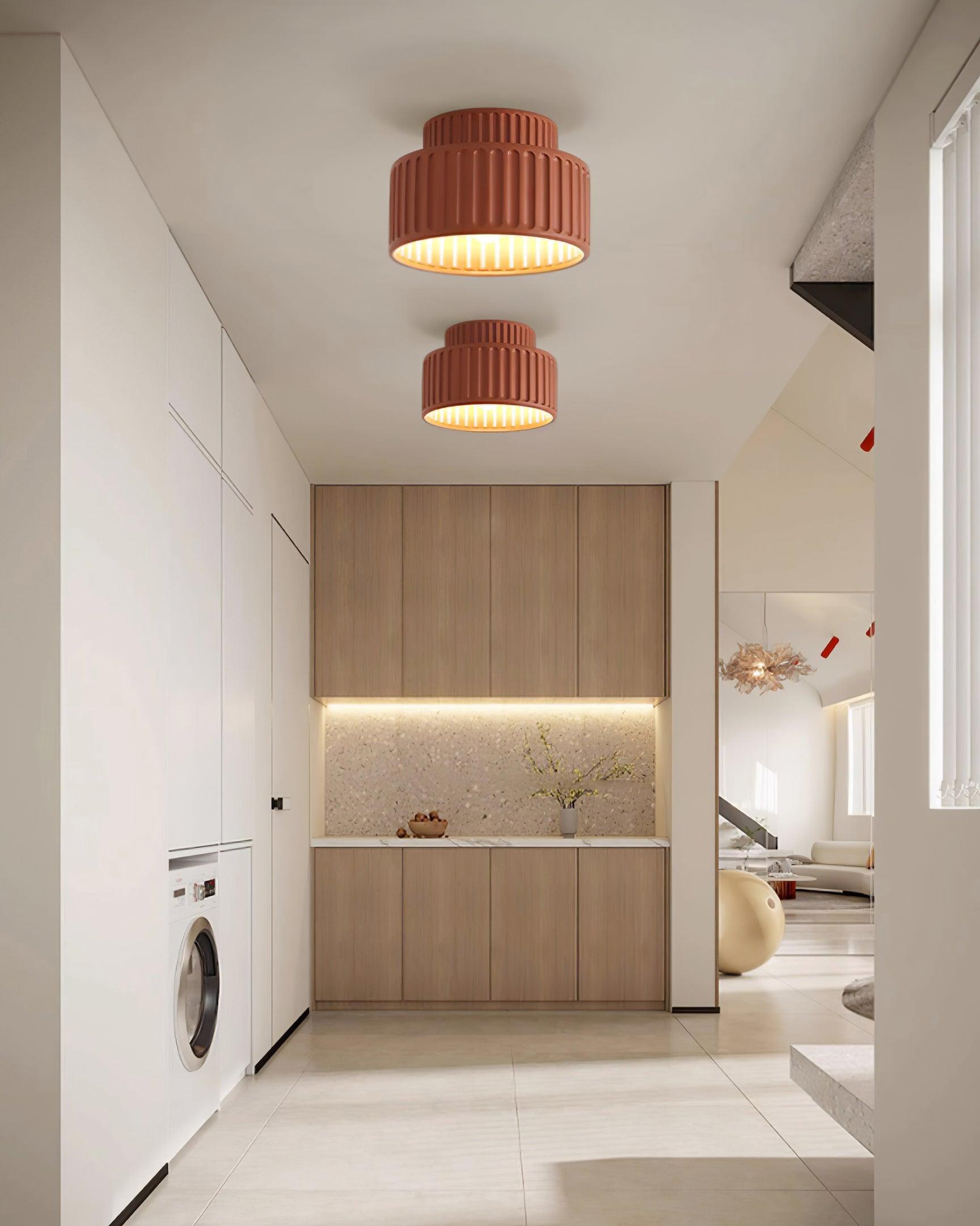 Rhode - Pleated Resin Ceiling Lamp