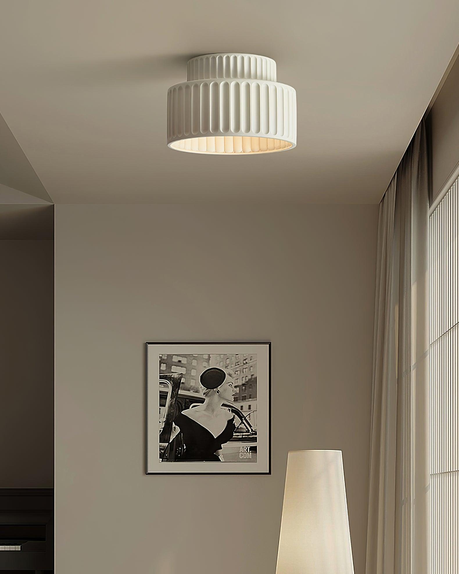 Rhode - Pleated Resin Ceiling Lamp