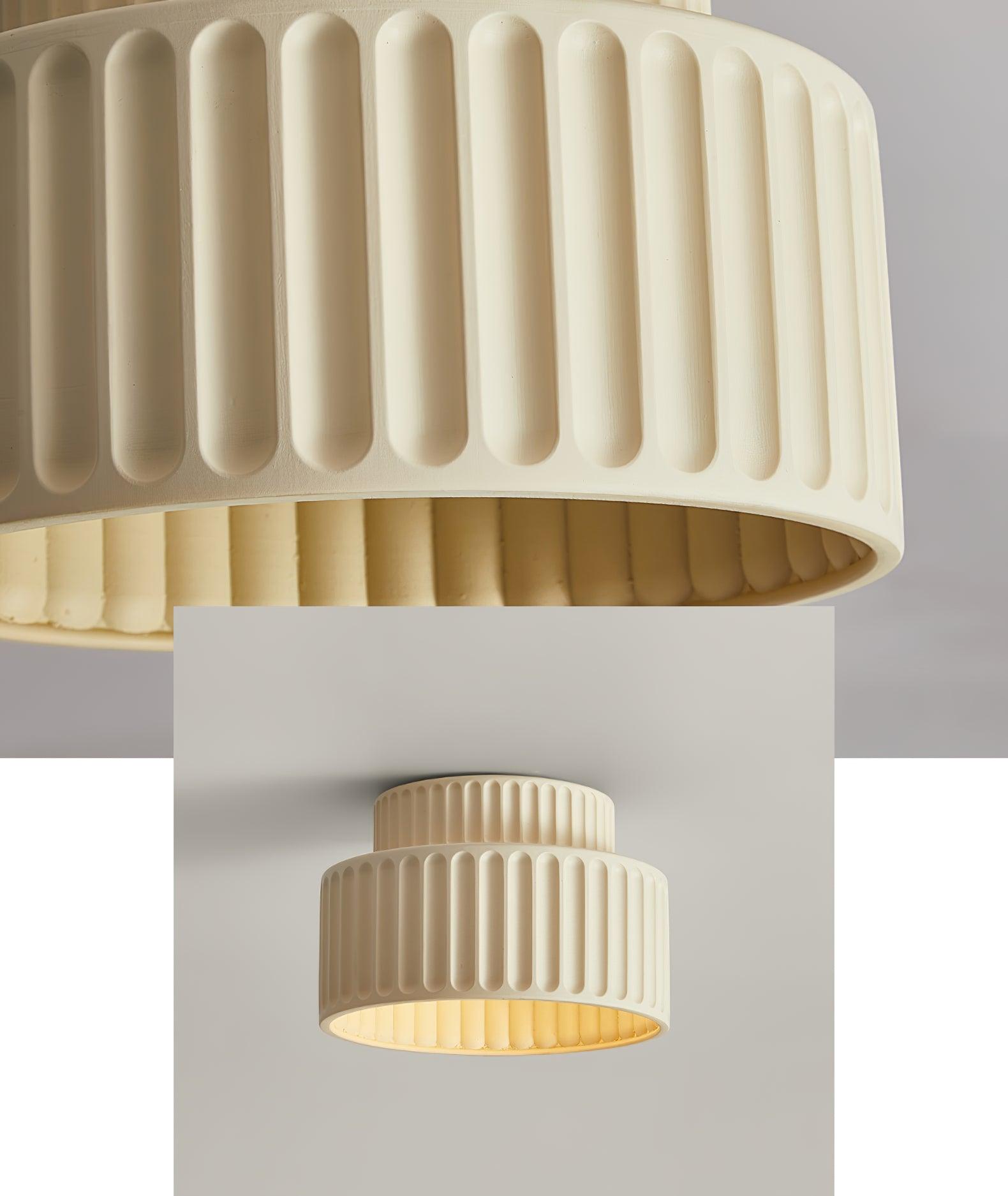 Rhode - Pleated Resin Ceiling Lamp