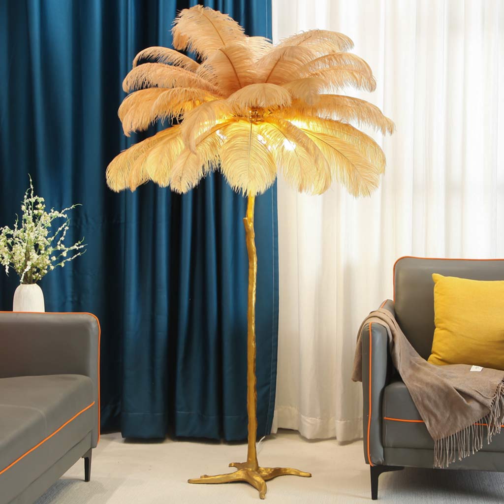 Phoinike - Ostrich Feather Floor Lamp