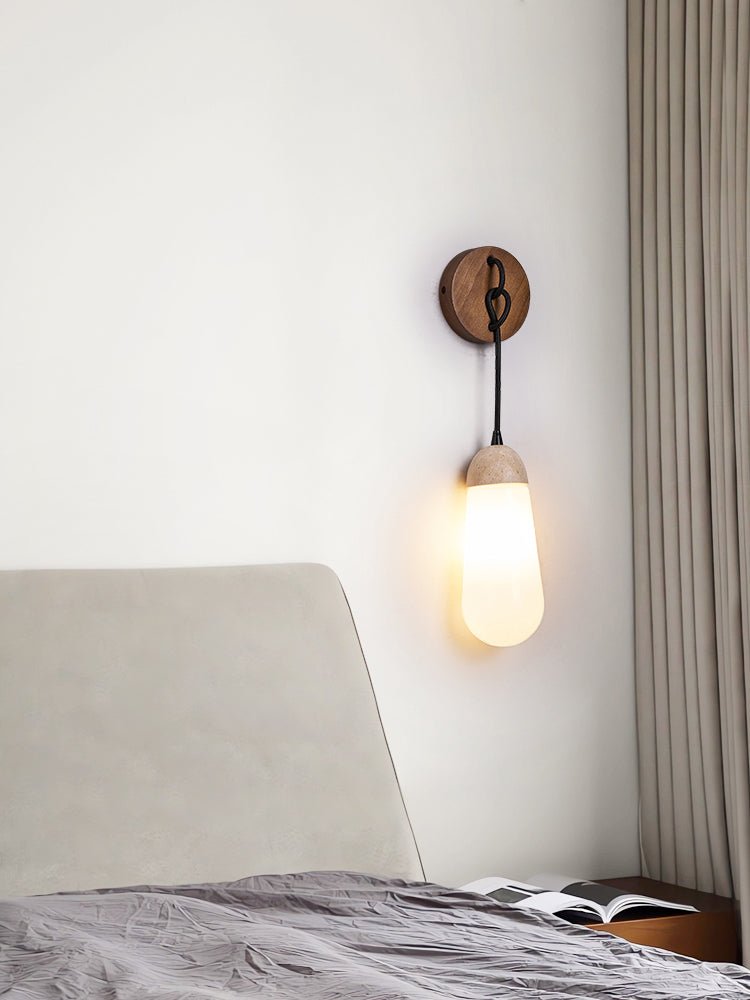 Tyro - Knotted Cord Travertine Sconce