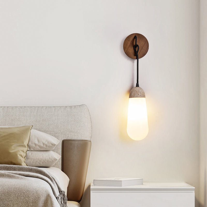 Tyro - Knotted Cord Travertine Sconce