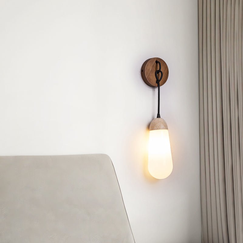 Tyro - Knotted Cord Travertine Sconce