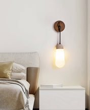 Tyro - Knotted Cord Travertine Sconce