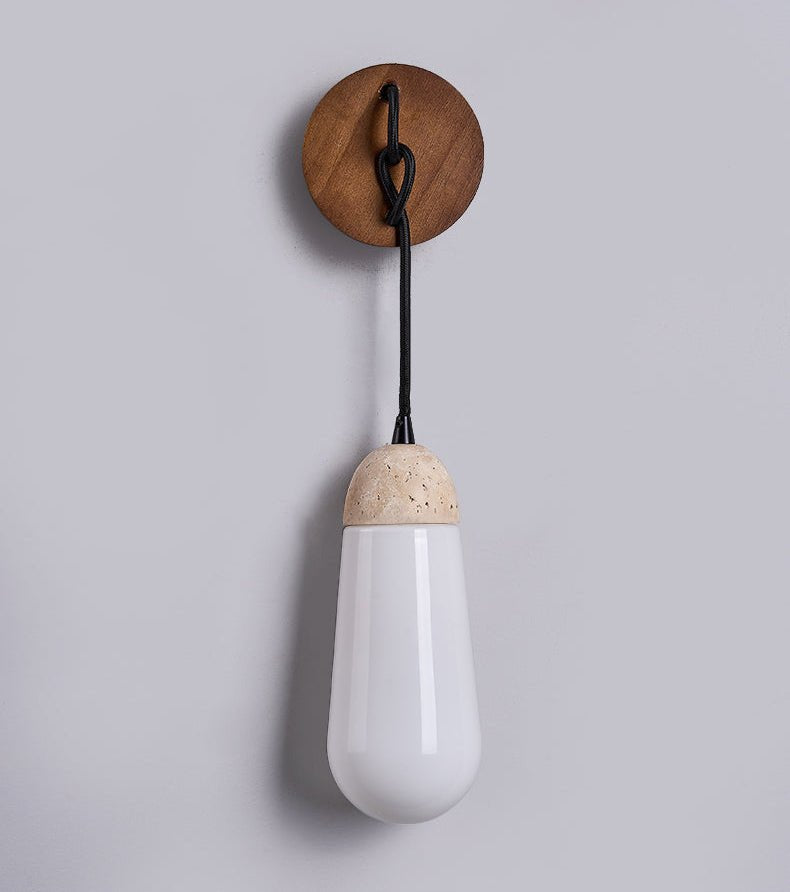 Tyro - Knotted Cord Travertine Sconce