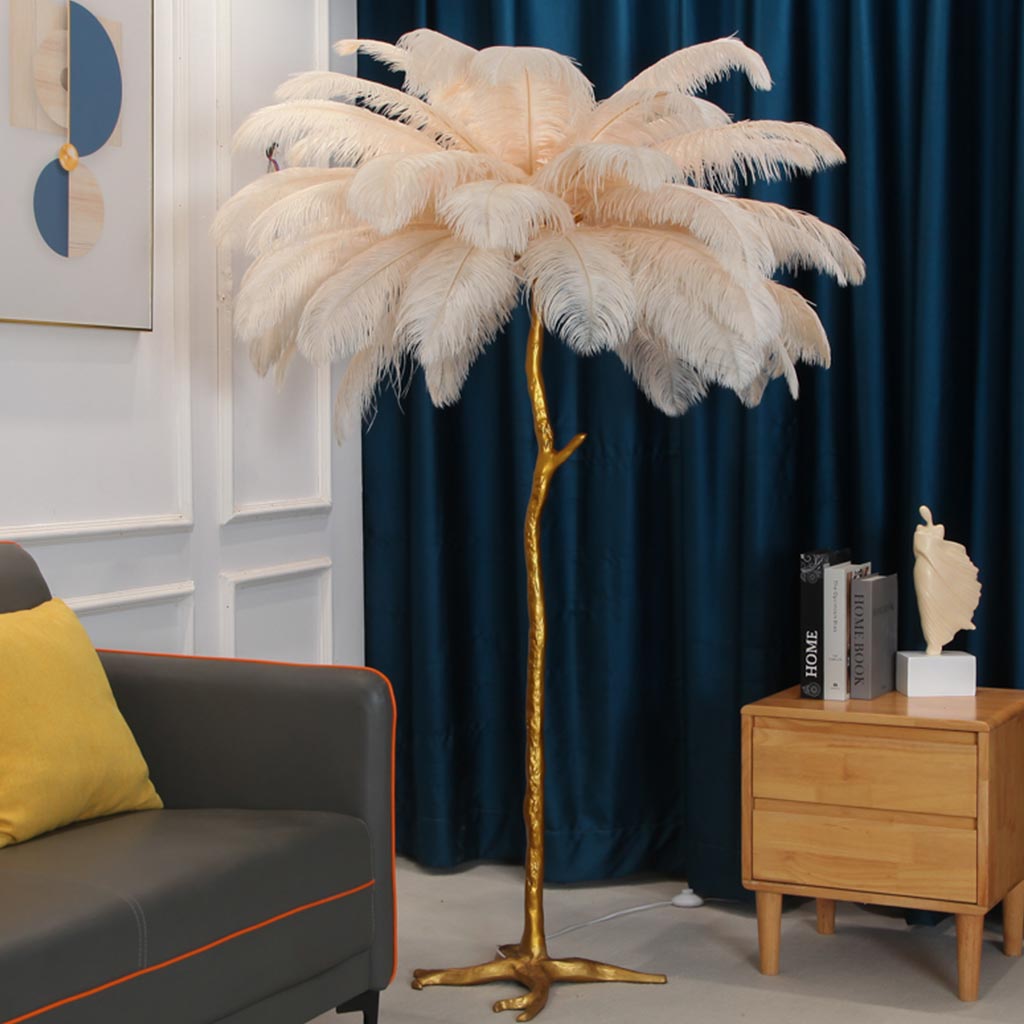 Phoinike - Ostrich Feather Floor Lamp