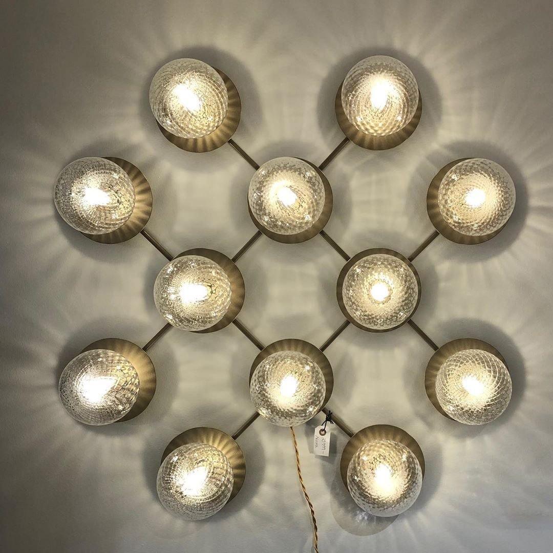 Molpe - Brass and Glass Wall Lamp