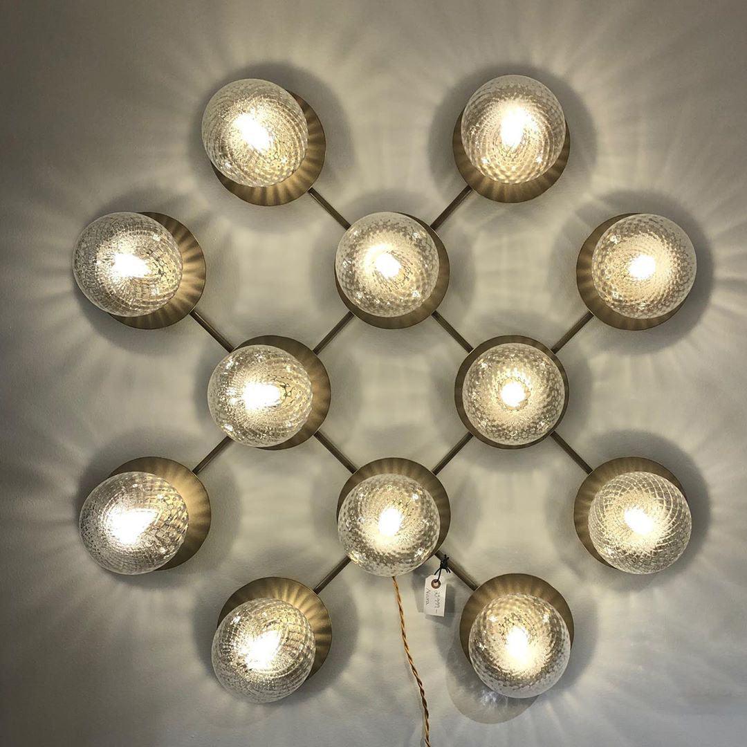 Molpe - Brass and Glass Wall Lamp