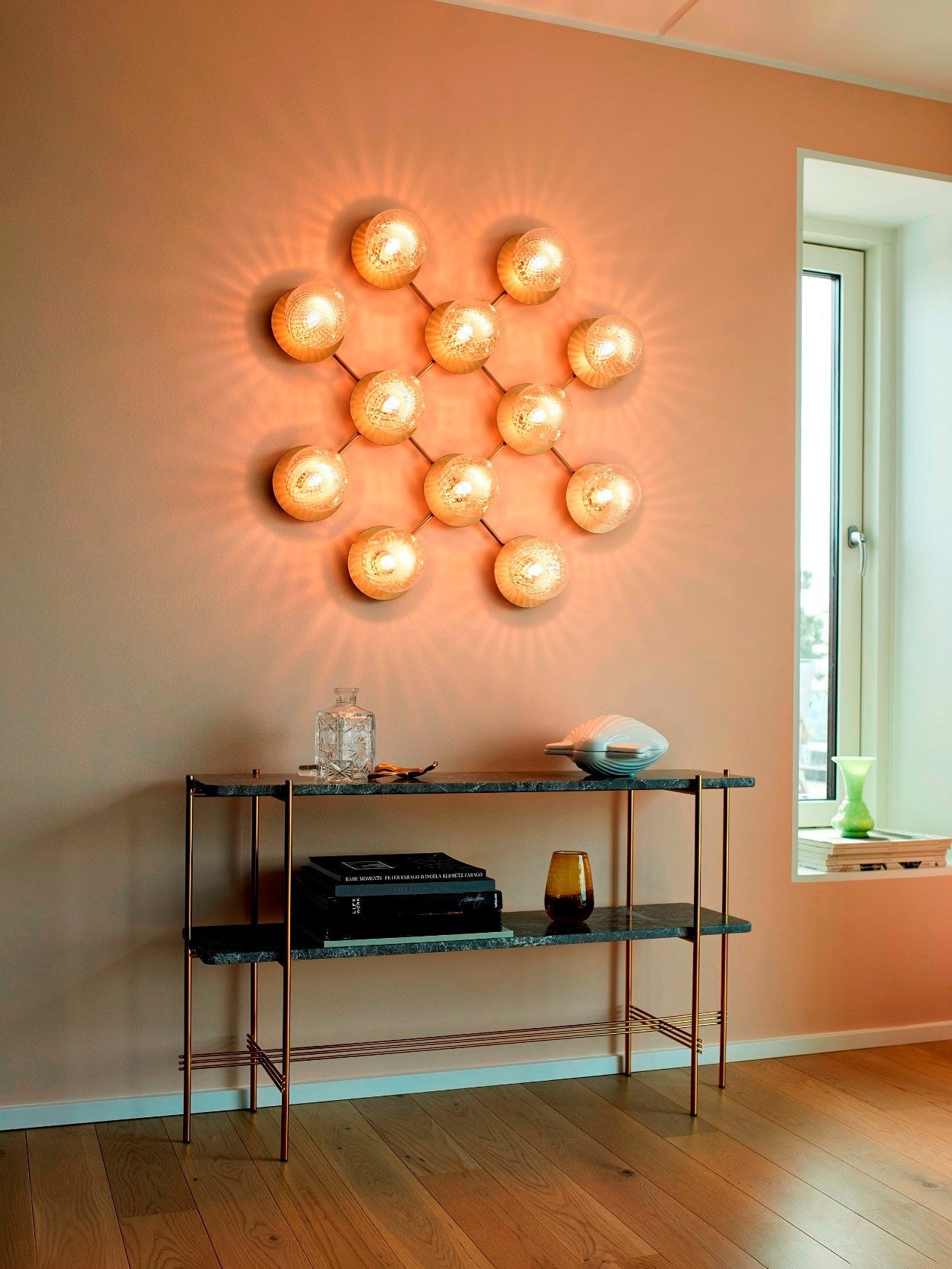 Molpe - Brass and Glass Wall Lamp
