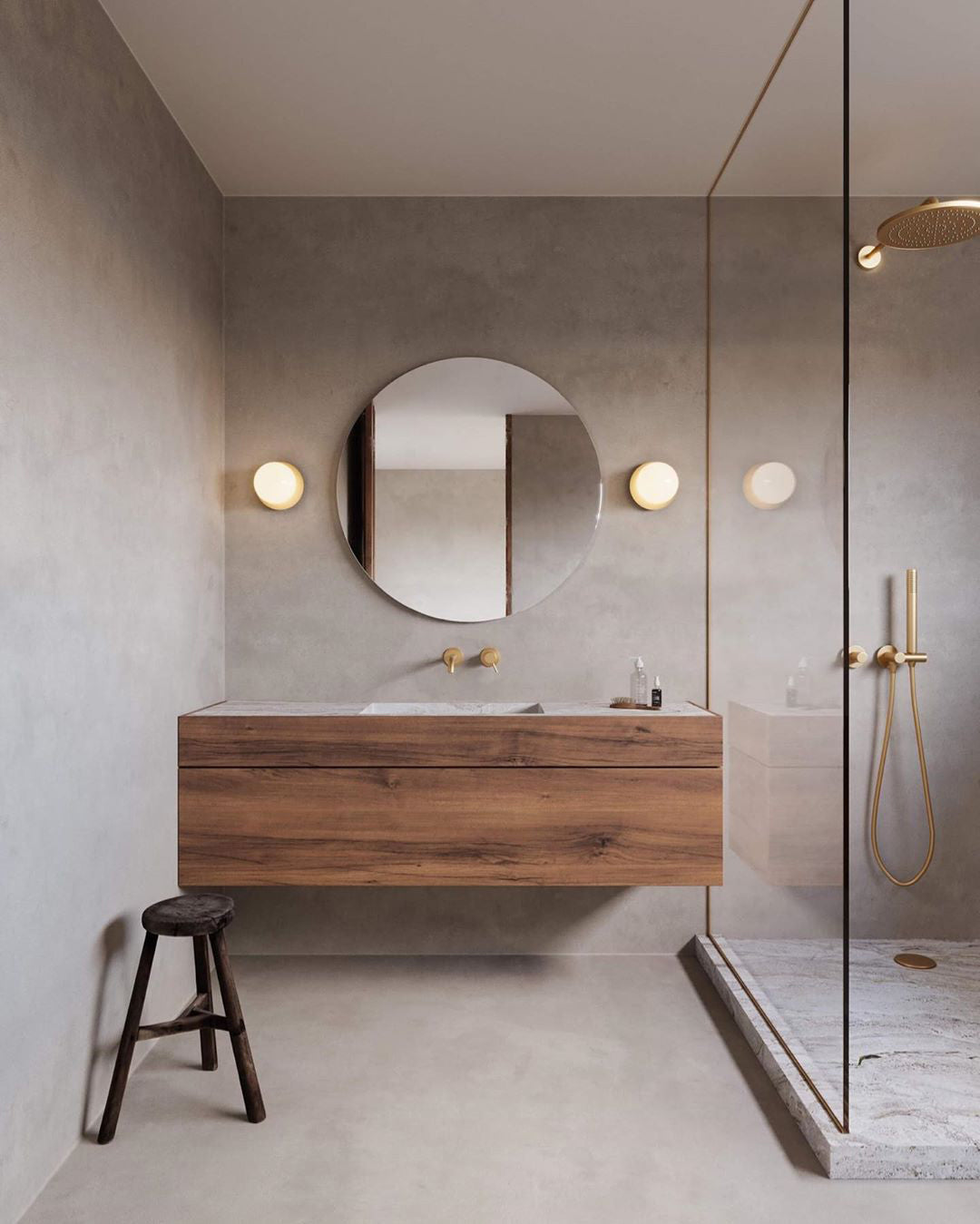 Molpe - Brass and Glass Wall Lamp