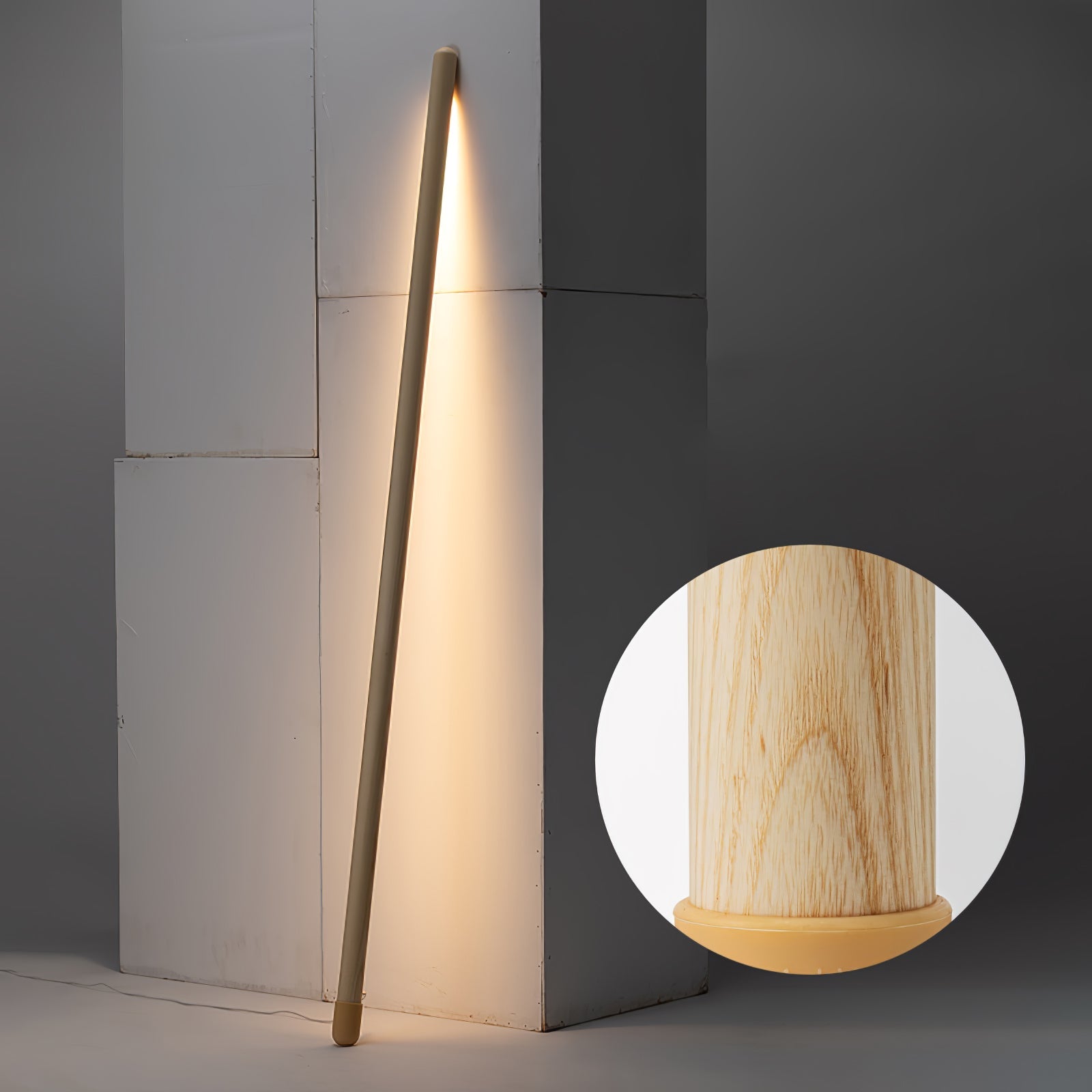 Stilbe - Slim Wood LED Floor Lamp