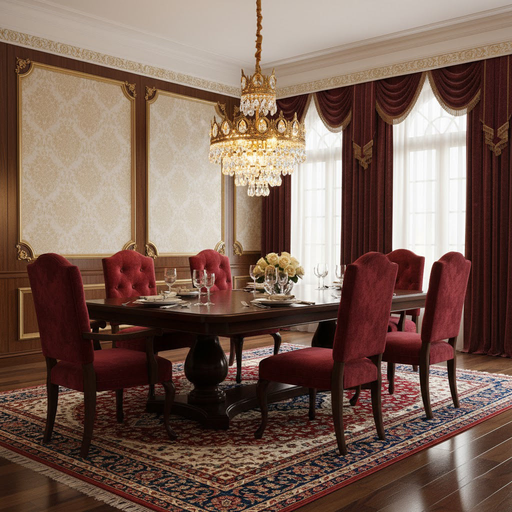 Rufus Brass Crown Crystal Chandelier – detail 4