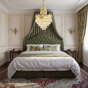 Rufus Brass Crown Crystal Chandelier – detail 6
