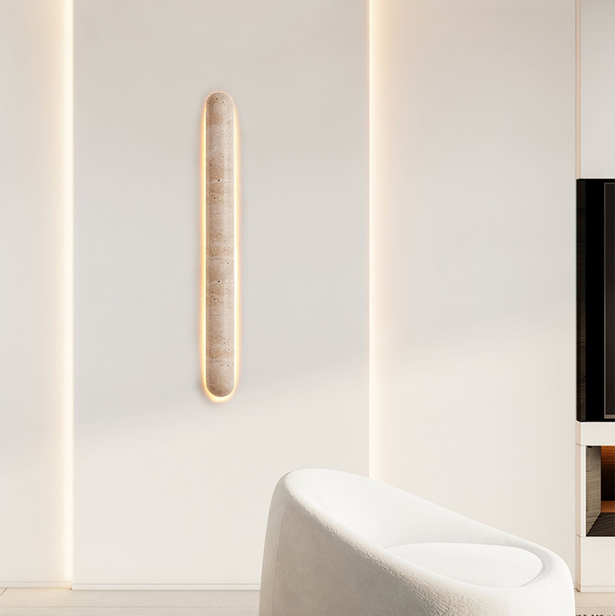 Merope - Backlit Travertine Wall Sconce