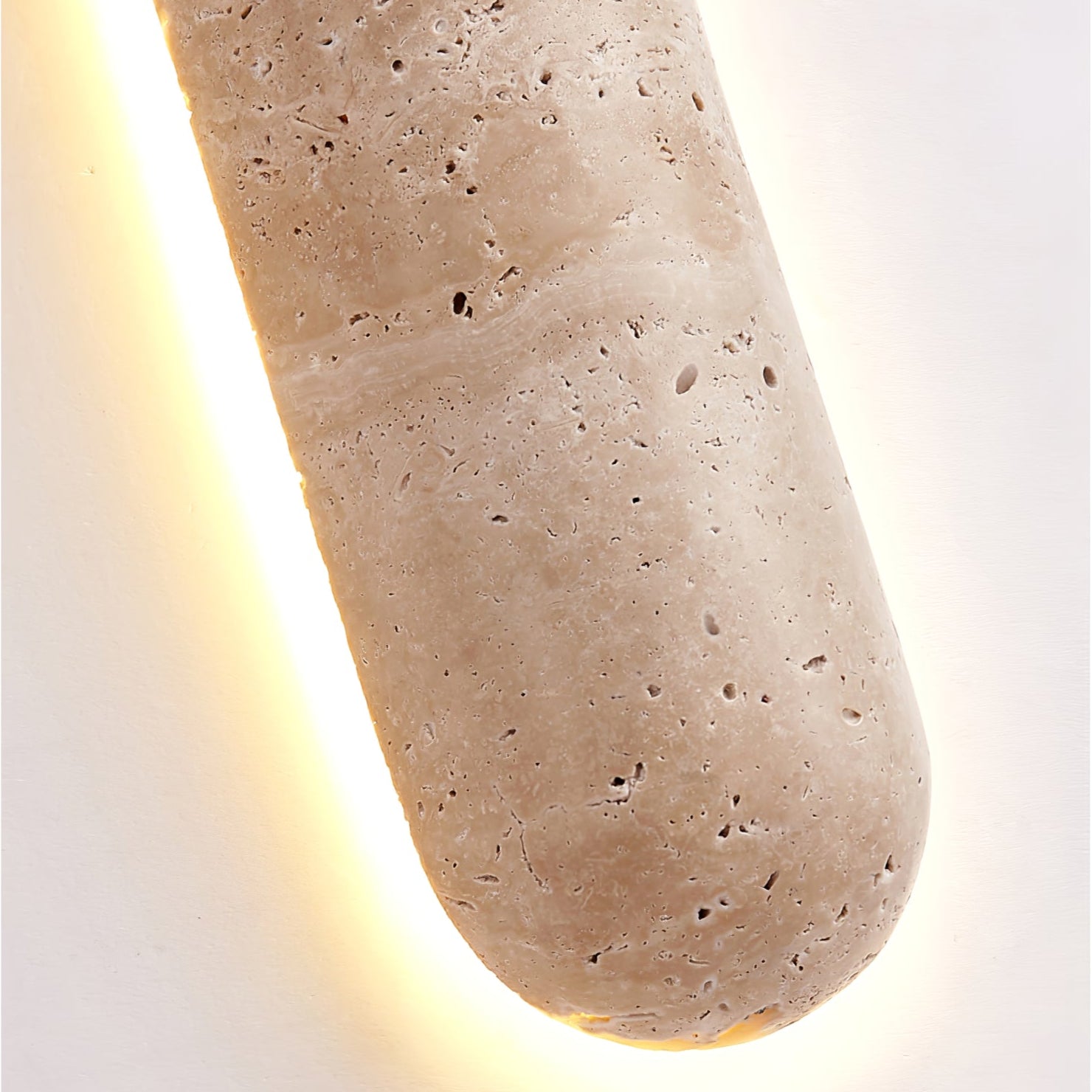 Merope - Backlit Travertine Wall Sconce