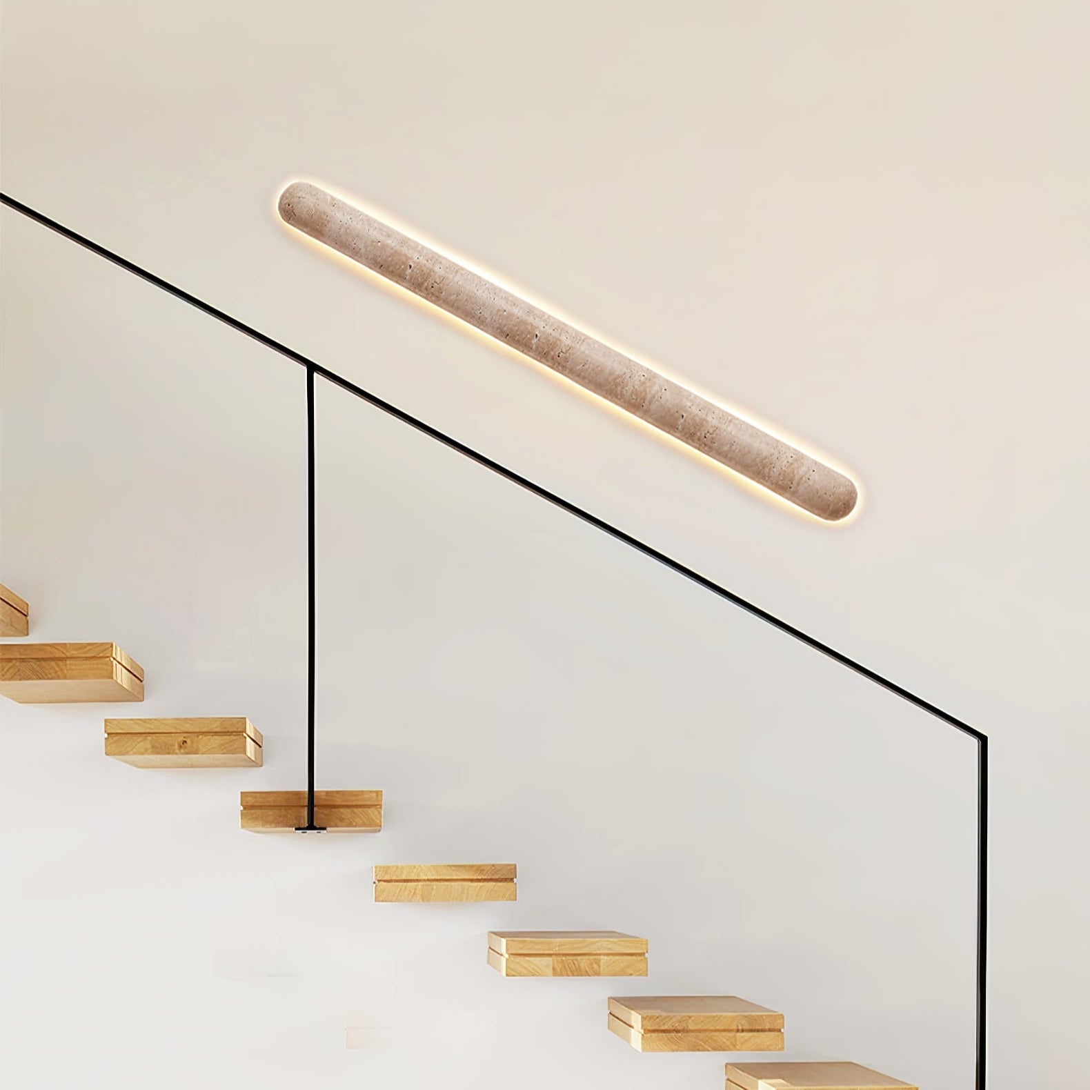 Merope - Backlit Travertine Wall Sconce
