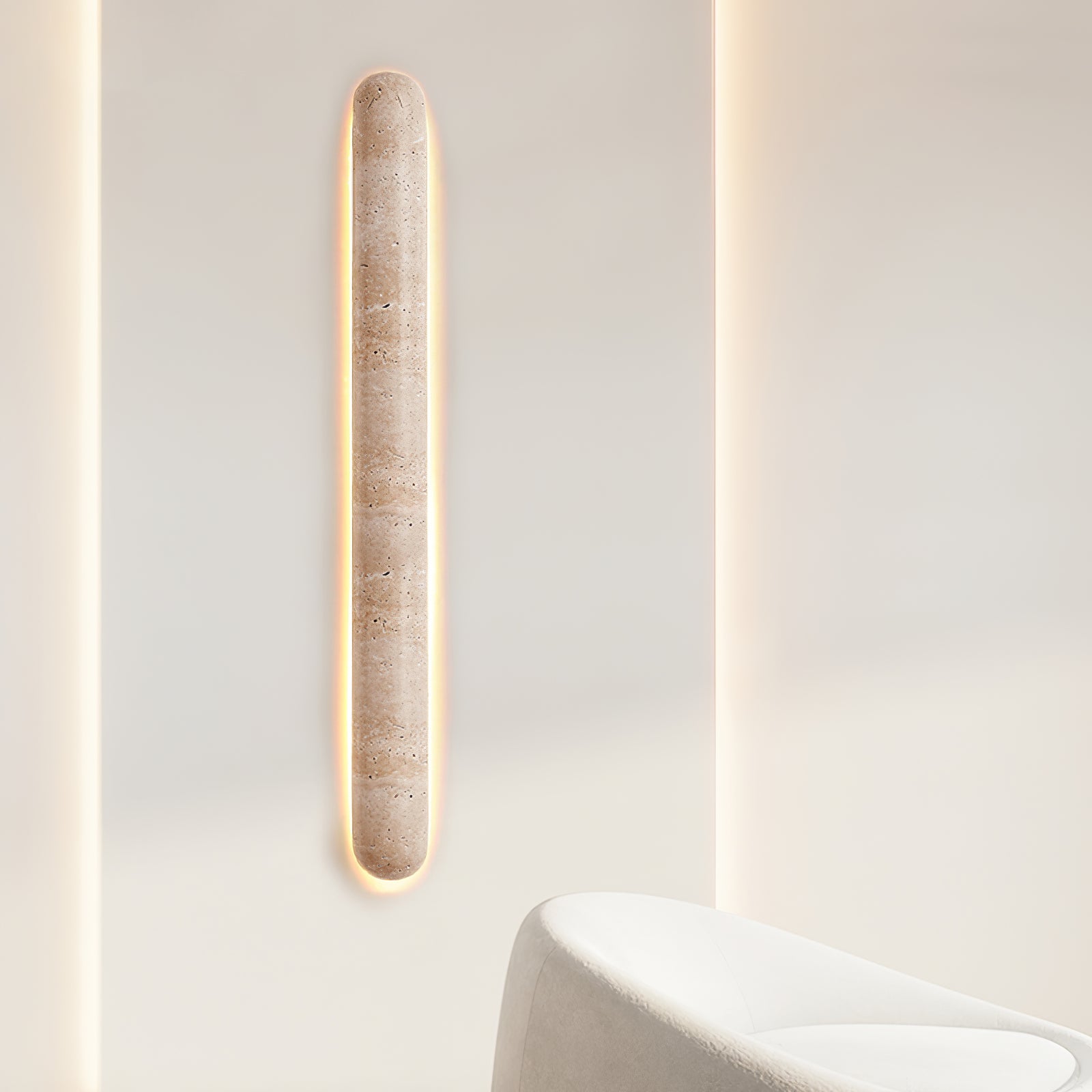 Merope - Backlit Travertine Wall Sconce