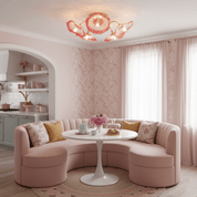 Oinone - Frosted Leaf Glass Ceiling Light