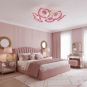 Oinone - Frosted Leaf Glass Ceiling Light