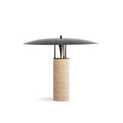 Melaina - Travertine and Metal Table Lamp