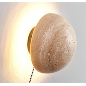 Astraia - Round Travertine Wall Light