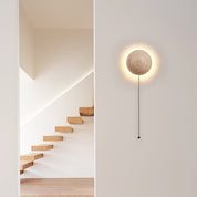 Astraia - Round Travertine Wall Light