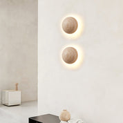 Astraia - Round Travertine Wall Light