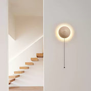 Astraia - Round Travertine Wall Light