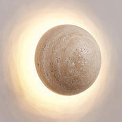 Astraia - Round Travertine Wall Light