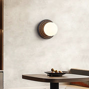 Eurybia - Concentric Travertine Ring Sconce