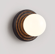 Eurybia - Concentric Travertine Ring Sconce