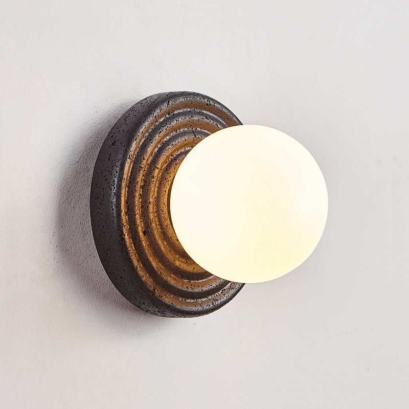 Eurybia - Concentric Travertine Ring Sconce