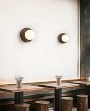 Eurybia - Concentric Travertine Ring Sconce