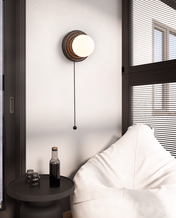 Eurybia - Concentric Travertine Ring Sconce