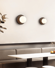 Eurybia - Concentric Travertine Ring Sconce
