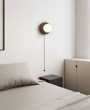 Eurybia - Concentric Travertine Ring Sconce
