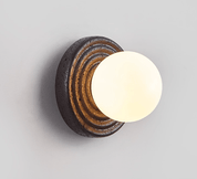 Eurybia - Concentric Travertine Ring Sconce