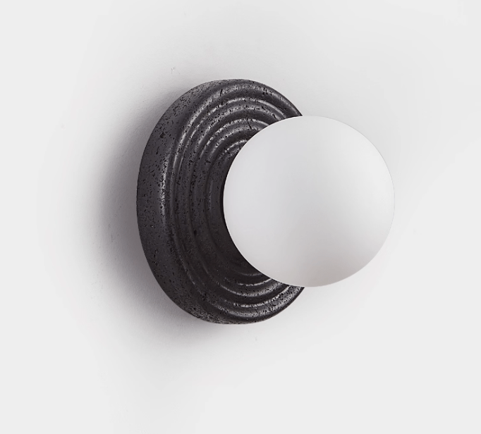 Eurybia - Concentric Travertine Ring Sconce