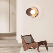 Kymodoke - Travertine and Glass Globe Wall Lamp