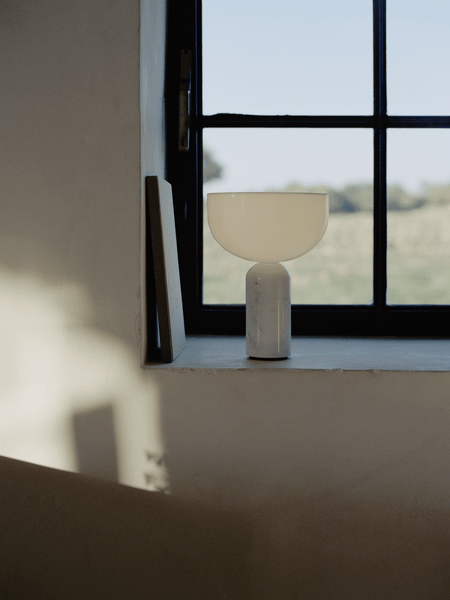 Hespera - Cordless Marble and Opaline Glass Table Lamp