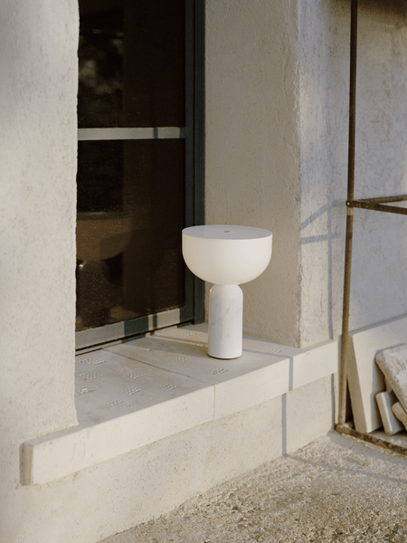 Hespera - Cordless Marble and Opaline Glass Table Lamp