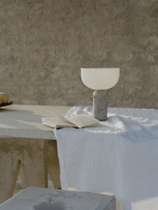 Hespera - Cordless Marble and Opaline Glass Table Lamp