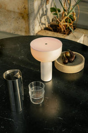 Hespera - Cordless Marble and Opaline Glass Table Lamp