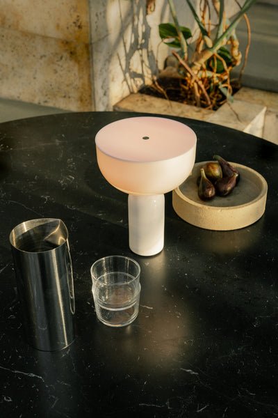 Hespera - Cordless Marble and Opaline Glass Table Lamp
