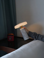 Hespera - Cordless Marble and Opaline Glass Table Lamp