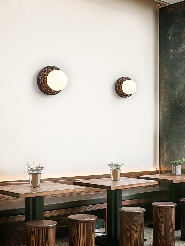 Eurybia - Concentric Travertine Ring Sconce