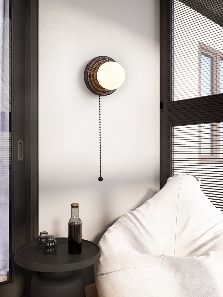 Eurybia - Concentric Travertine Ring Sconce