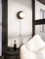 Eurybia - Concentric Travertine Ring Sconce