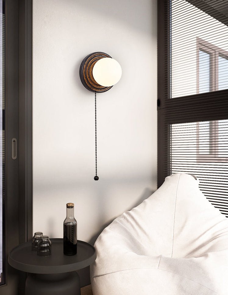 Eurybia - Concentric Travertine Ring Sconce