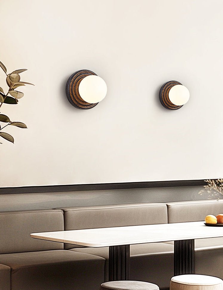 Eurybia - Concentric Travertine Ring Sconce